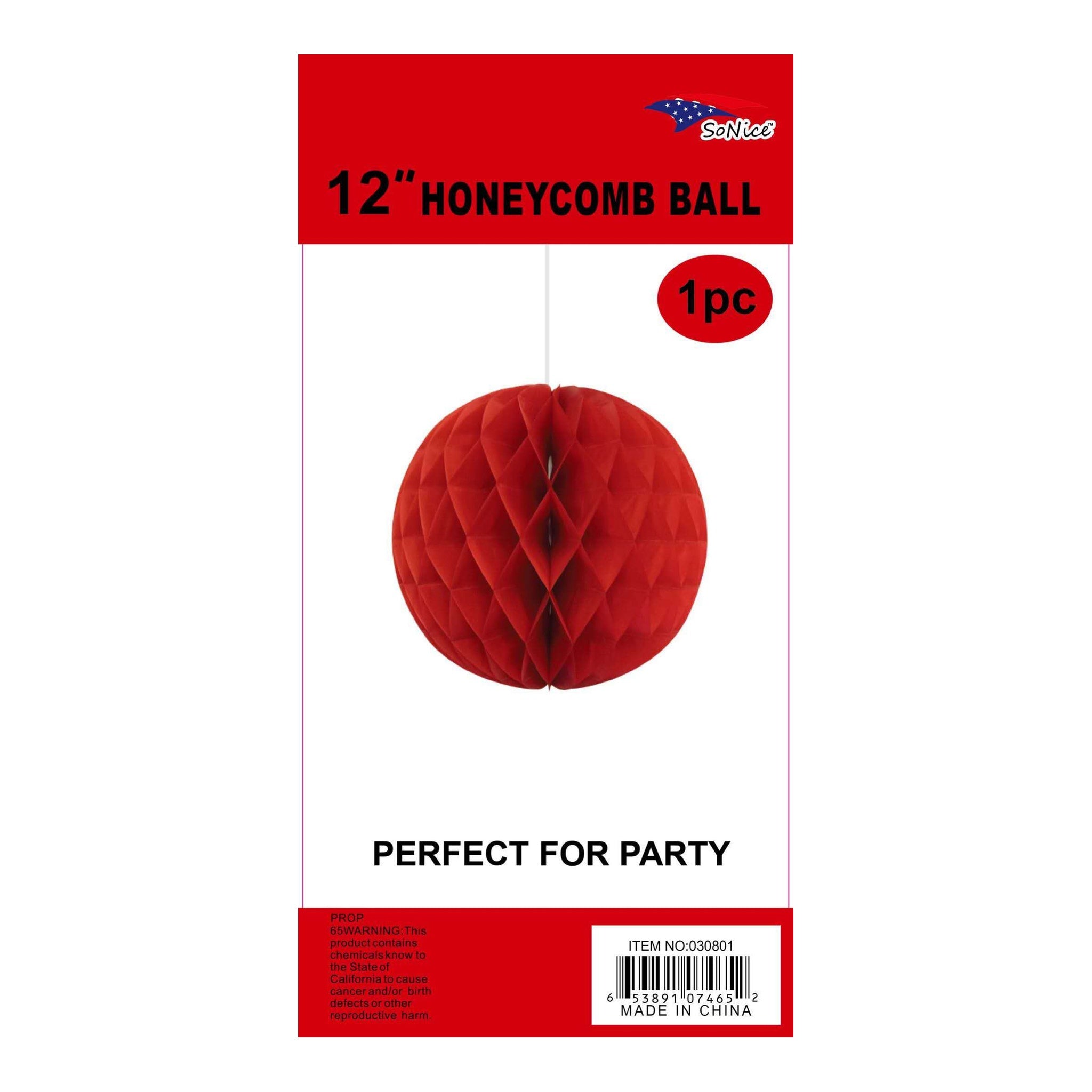 (c) 12" Honeycomb Red